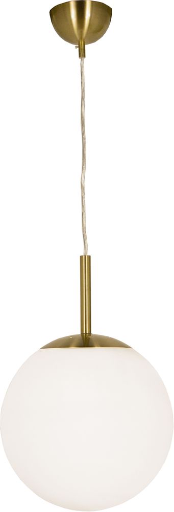 Taklampe Opal - Matt messing / opalhvit